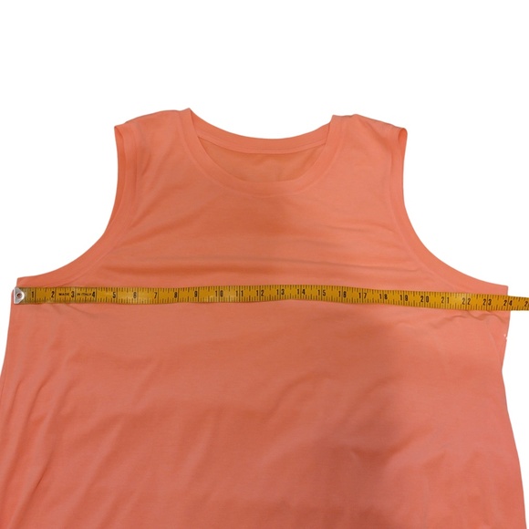 Athleta Tank Top Plus Size 1X Orange Sleeveless Lightweight Breezy Tee NWOT NEW - Picture 4 of 5